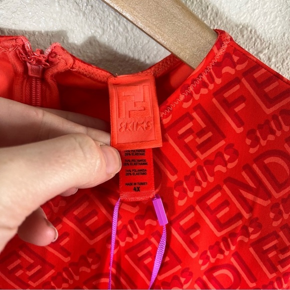 FENDI x SKIMS Sleeveless Mid Thigh Bodysuit Romper in Georgia - Picture 10 of 15